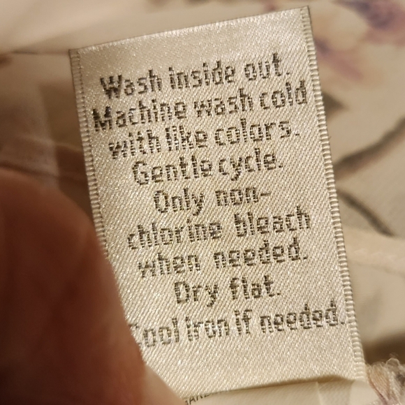 Lauren Conrad Runway Cream Floral Blouse Top Woman's Small S High Neck Feminine - Picture 11 of 13